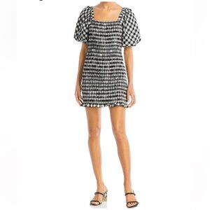 Endless Rose Gingham Plaid Cotton Smocked Dress